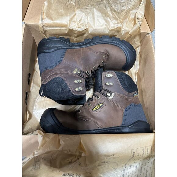 Keen Other - KEEN Independence 6" Waterproof Work Boots Dark Earth Black Men's 10